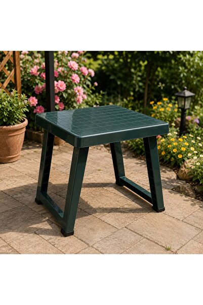 Poliwork Katlanır Çok Amaçlı Plastik Sehpa 49x39x37 cm Bahçe Balkon Kamp Pikn...