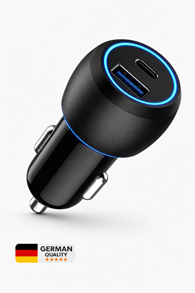 SAYMOND Araç Şarj Aleti Çakmaklık Type-C + USB Girişli 38W Hızlı Şarj