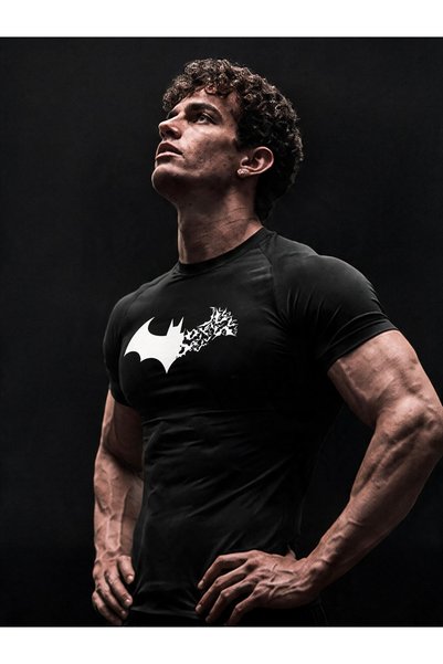 Yokedwear Yarasa Men'S/Women's Compression T-Shirt |   Black Sports T-Shirt