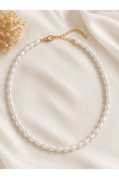 Hayalperest boncuk Women's Pearl Necklace Elegant Design Neck Chain Special D...
