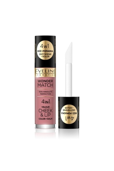 Eveline Fard lichid pentru obraji si buze Wonder Match 4 in 1 Cheek&Lip - No 02