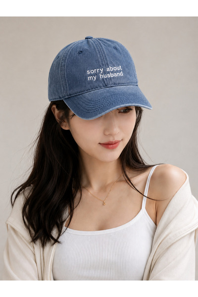 barsdepo Sorry about My Husband Embroidered Hat – Vintage Unisex Adjustable B...