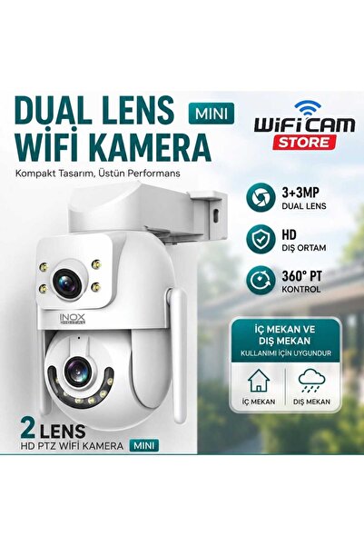 inoxdigital İnox X116 Mini 3+3MP Çift Lens Wifi Güvenlik Kamerası