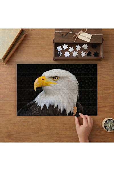 puntodizayn Beyaz Başlı Kartal Tasarımı 240 parça Ahşap Puzzle Ahşap Kutuda M...