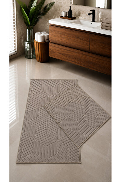 Loselya 2-Piece Washable Non-Slip Base Bathroom Mat Set