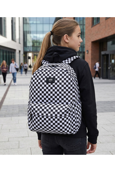 Vans Rucsac Old Skool, potrivit pentru utilizare zilnică și pentru școală, co...