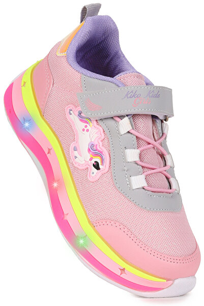 Kiko Kids Venzo Unicorn Işıklı Cırtlı Kız Çocuk Spor Ayakkabı