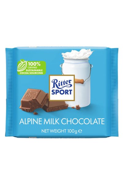 Roshen RITTER SPORT ΣΟΚΟΛΑΤΑ 100gr. - (ALPINE MILK)
