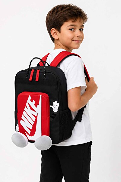 Nike Children's Backpack 13 Liters Black Red School Bag Daily Use Kindergarte...
