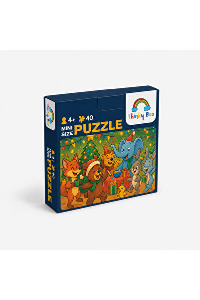Thinky Boo Yılbaşı Partisi Mini Puzzle 40 Parça 3-7 Yaş Eğitici Çocuk Puzzle ...