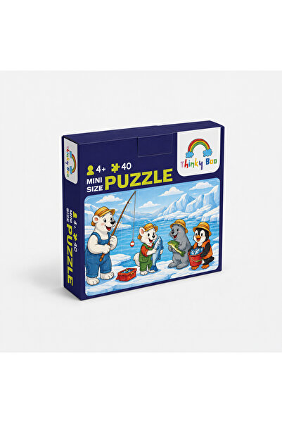 Thinky Boo Balıkçılar Mini Puzzle 40 Parça 3-7 Yaş Eğitici Çocuk Puzzle Yapboz