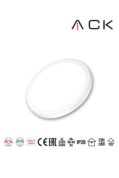 ACK Sıva Üstü / Sıva Altı Yuvarlak Üç Renk CCT LED Panel (12W) AP01-01290