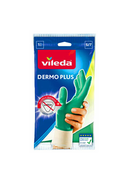 Vileda ΓΑΝΤΙΑ ΝΙΤΡΙΛΙΟΥ DERMO PLUS - (ΠΡΑΣΙΝΑ) (MEDIUM)