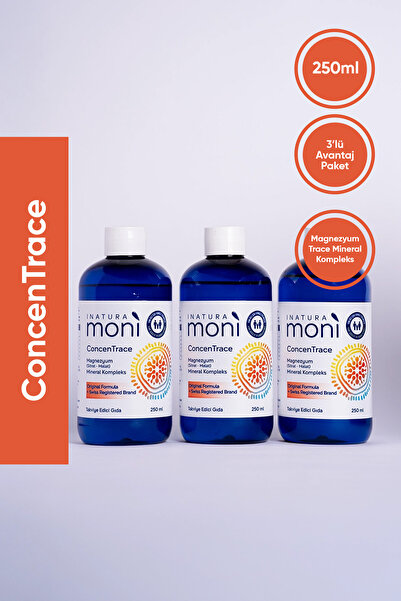 Moni Vitamins 3'lü MONİ CONCENTRACE 250 ML Sıvı Magnezyum Sitrat-Malat, Çinko...