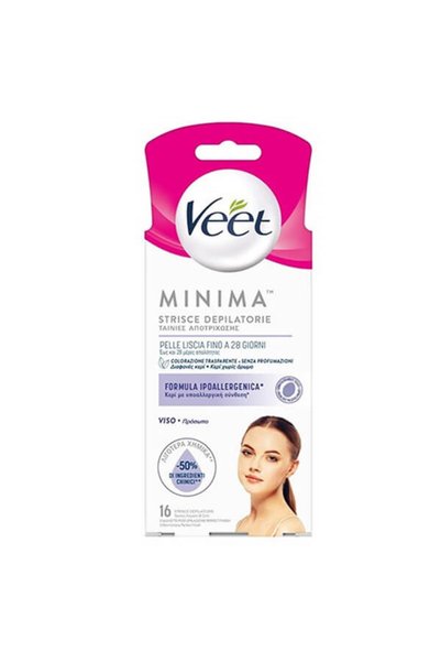 Veet ΤΑΙΝΙΕΣ ΑΠΟΤΡΙΧΩΣΗΣ (16τεμ.) - (ΠΡΟΣΩΠΟ) (ΕΥΑΙΣΘΗΤΟ ΔΕΡΜΑ)