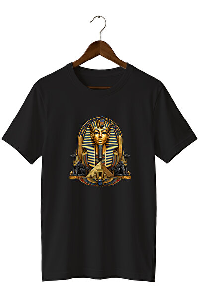 remonz Ancient Egyptian Pharaoh and Anubis Printed Unisex T-Shirt – Pyramid a...