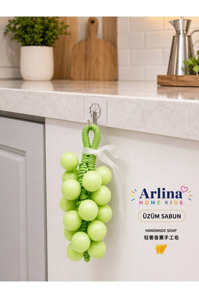 Arlina Home Kids Natural Handmade Scented Grape Soap Green