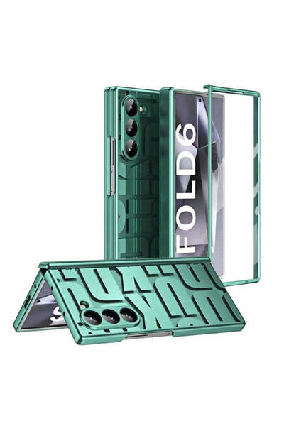 OEM Husă tip bumper compatibilă cu Galaxy Z Fold 6, policarbonat, verde - verde