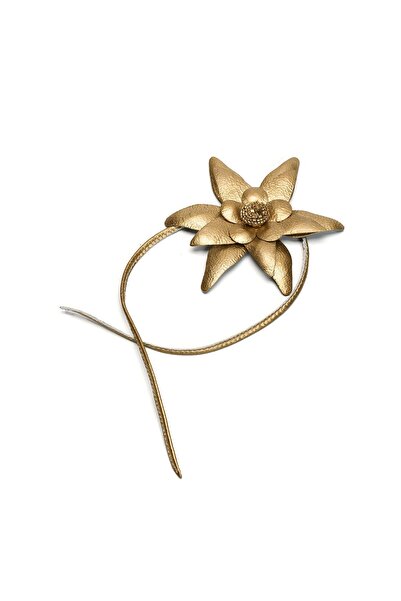 Urban Vanilla Accesoriu din piele cu Edelweiss auriu