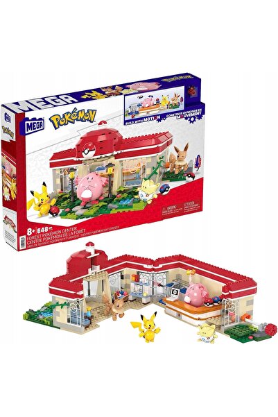 Megamop SET DE CONSTRUCȚIE POKEMON CENTRU PĂDURE 648 ELEMENTE 4 FIGURINE CU F...