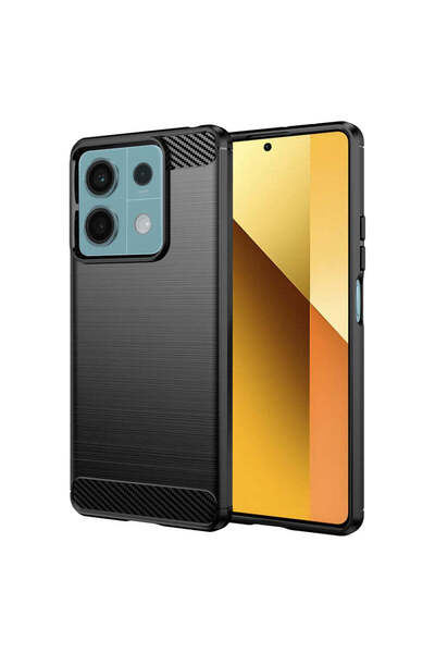 Techsuit Case for Xiaomi Redmi Note 13 5G, Carbon Silicone, blue - black