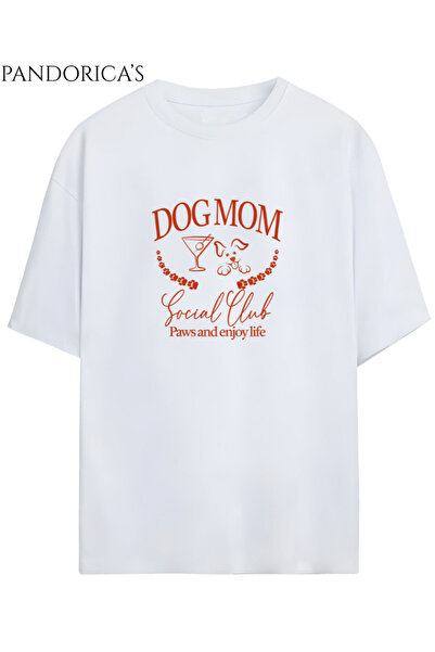 Grafftee Clothing Dog Mom Written Printed Dog Moms Unisex Cotton T-Shirt