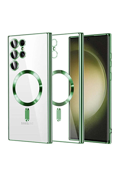 Techsuit Husă pentru Samsung Galaxy S23 Ultra, Lux Crystal MagSafe, mov - ver...