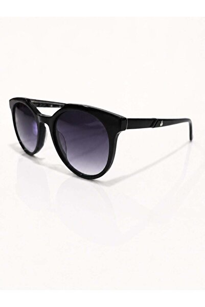 Fumes Striker Round Sunglasses for Men & Women, Black Frame with Smoke Gradie...