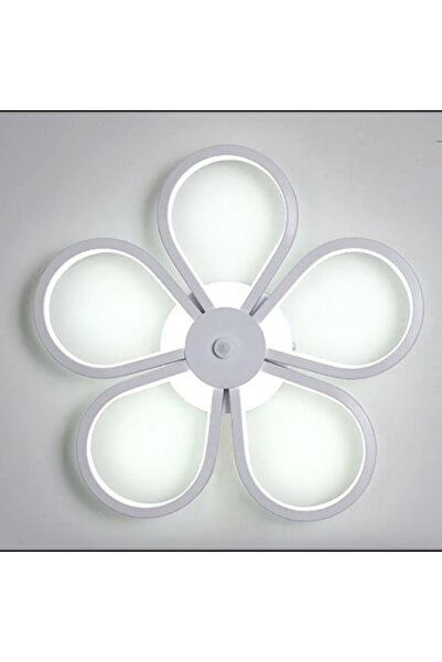 Laleluli Candelabru LED Floare Albă, 3 tipuri de lumină caldă/rece, 5 surse d...