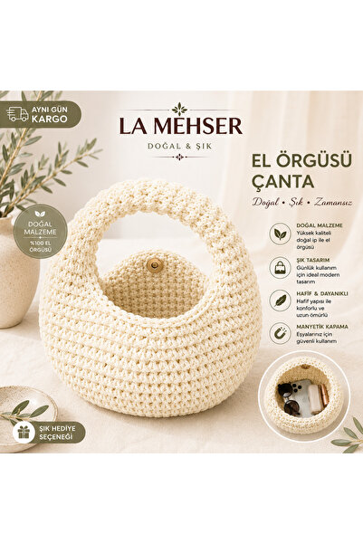LA MEHSER Hand Knitted Mini Bag for Daily and Stylish Use