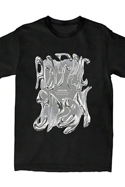 9TAY Metalic Graphic Men Y2k Oversized T Shirts Women Vintage Tees Unisex Sum...