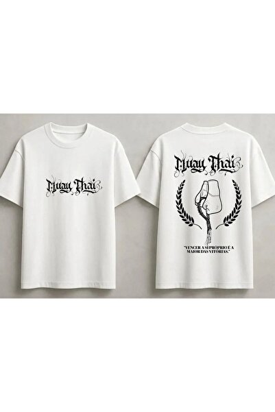 SVART WEAR Μπλουζάκι Unisex Oversize με στάμπα Muay Thai, 100% βαμβακερό