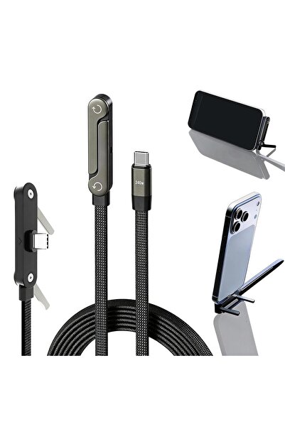 Generic Brand Cablu USB-C la USB-C MBSTAR 240W, Încărcare Rapidă, Conector 90...