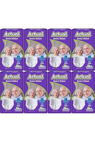 ACTUAL Emici Külot Yetişkin Bezi L - Large - Büyük (Islaklık Göstergeli) 240 ...
