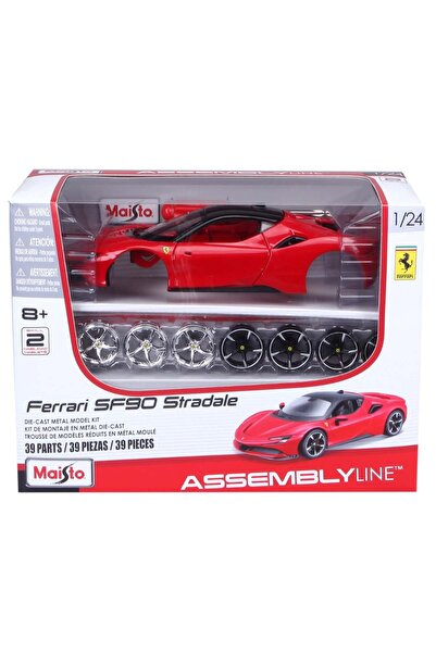 Maisto Set constructie masinuta metalica, Maisto, Ferrari SF90 Stradale, 39 p...