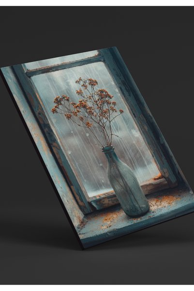 VECTORART Autumn Flowers | Decorative Wall Frame | Premium Sticker & Lamination on 3mm Wooden Board | Size: 60 × 40 cm