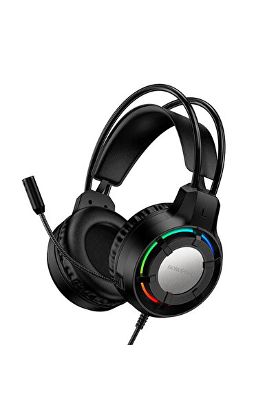 Borofone Casti gaming Borofone, over-ear, microfon, negru