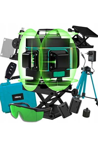 Sanlux Nivelă laser 4D 360, 16 linii, cu trepied, 2 baterii, verde, IP54