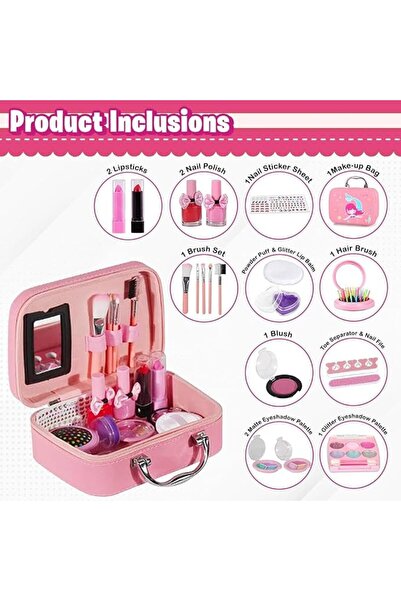 Home Smart Kids Makeup Kit for Girl, 20 Pcs Washable Makeup Set for 3+ Year Ideal gift for Birthdays