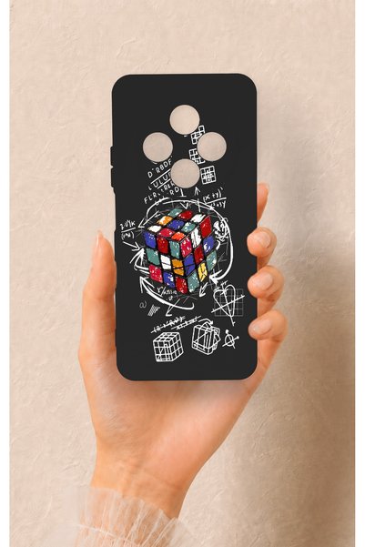 Vip Case غطاء سيليكون بنمط مكعب روبيك متوافق مع ريدمي 14C