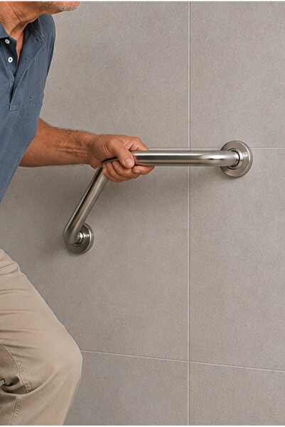 BERFİNO Engelli Tutamağı 60 cm – Paslanmaz Çelik Klozet Yanı Banyo WC Güvenli...