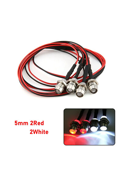 choice2 طقم إضاءة LED بتحكم عن بعد 5 ملم 2R 2W للمصابيح الأمامية والخلفية لسي...