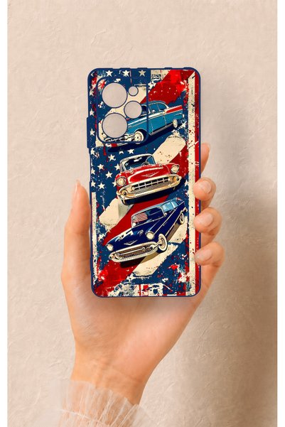 Vip Case حافظة سيليكون متوافقة مع هاتف Poco X5 Pro بنمط شيفروليه الأمريكي