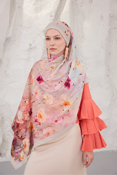 Mira İpek Patterned Bamboo Shawl Tok Duran Women's Shawl Bk63