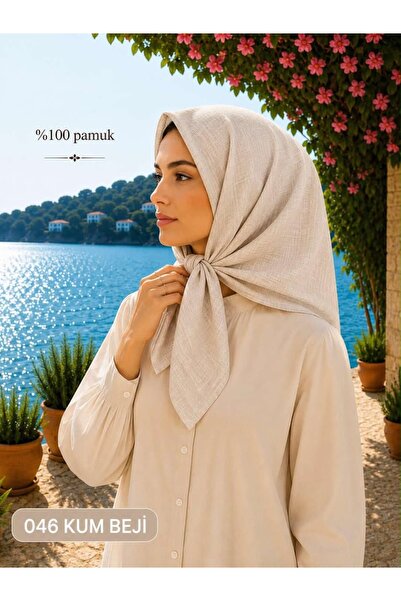 ÖZGÜRELLER وشاح مصنوع من القطن بنسبة 100%، مقاس 100×100 سم