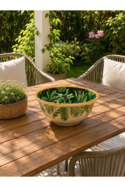 Easy Life Collection's Zanzibar Melamin Çukur Salata Meyve Tabağı 25 cm