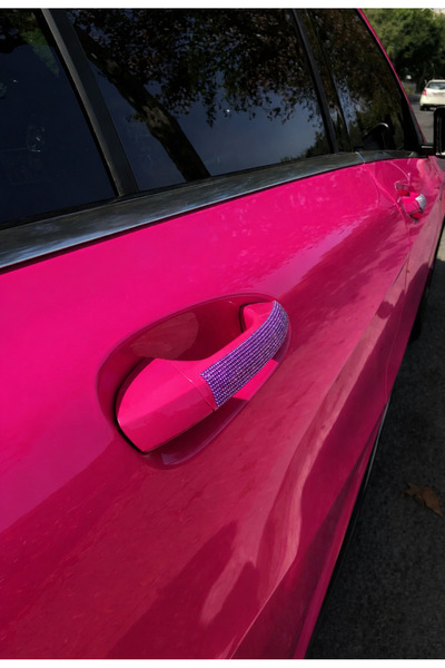 EFEAKS Purple Lilac Crystal Stone Car Door Handle Ornament Door Handle Stone ...
