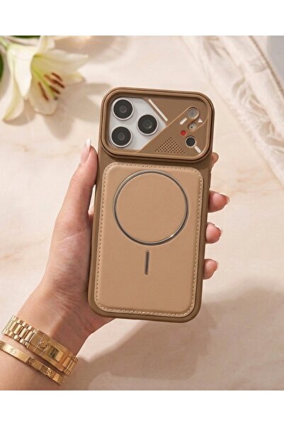KILIF HOUSE Iphone 13 Uyumlu Cyber Geometrik Kamera Korumalı Deri Yüzeyli Mag...