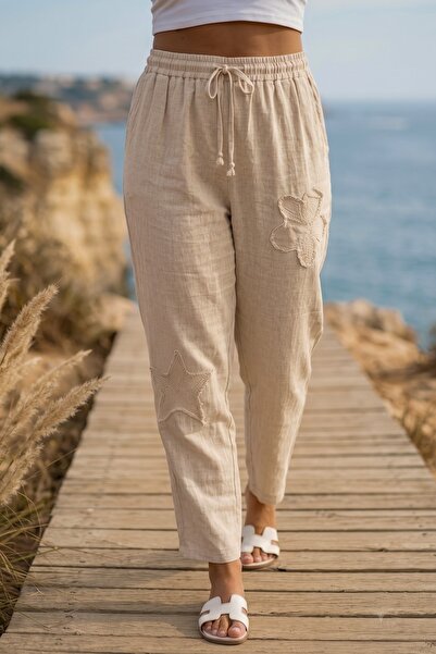 Chiccy Trousers - Beige - Normal waist