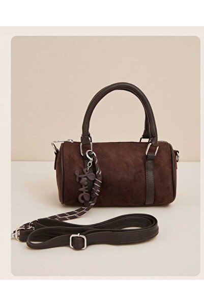 LCW STEPS Brown Leather Look Women's Shoulder Bag { 22X14X6 cm